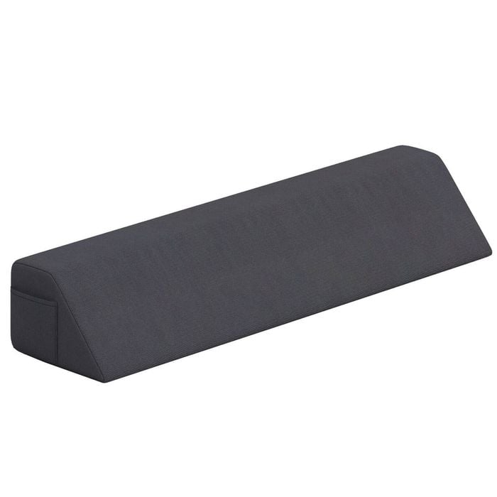 Costway Full Size Bed Wedge Headboard Pillow W/storage Bag Mattress Gap Filler Grey