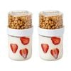 2PK iDesign Fresh Stack N Snack Double Sided Food Container Clear - Medium