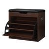 ALFORDSON Shoe Cabinet Storage Bench Walnut