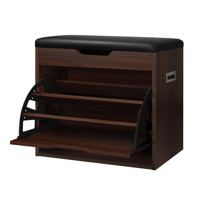 ALFORDSON Shoe Cabinet Storage Bench Walnut