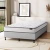 Oikiture Bed Frame with Single Mattress Upholstered Platform Grey ZICO