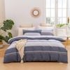 Dreamaker Portofino Stripe 100% Cotton Quilt Cover Set Blue King Bed