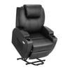 Ufurniture Electric Lift Recliner Chair  Heated Vibration Massage Black