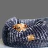 Charlie's Ascher Plush Corduroy Square Dog Bed Grey - Medium