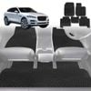 6D Diamond Car Floor Mats for Jaguar F-PACE 2016-Current-Full Set-Black-Outback GT
