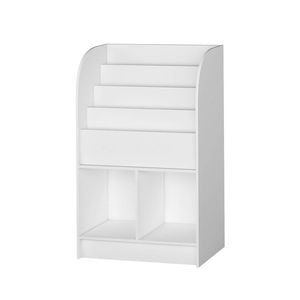 MIUZ 4 Tiers Kids Bookshelf Bookcase Children Magazine Rack Shelf Organiser