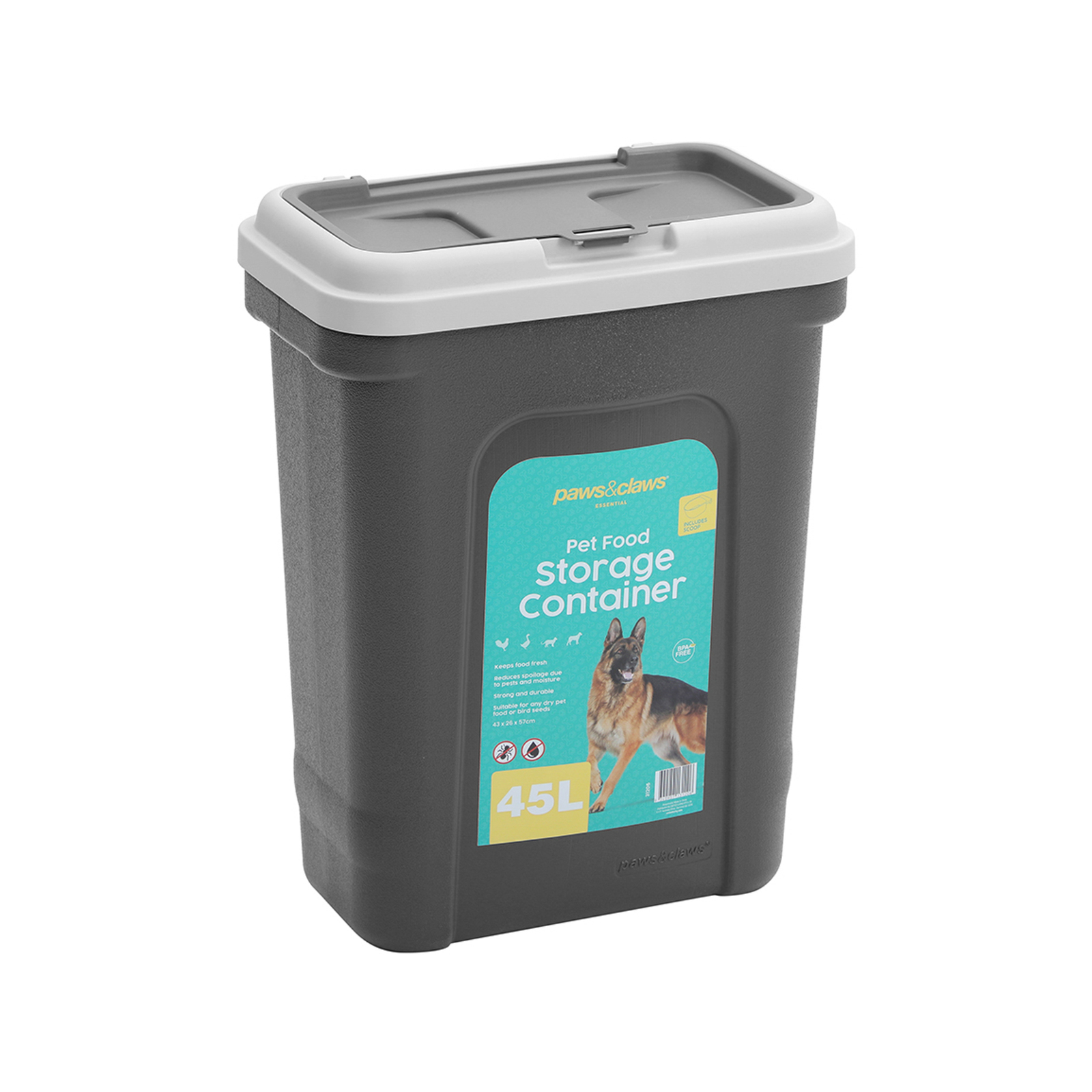 Paws And Claws 45L Pet Food Storer