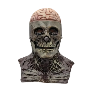 Lifebay Halloween Skull Mask with Brain and Hat