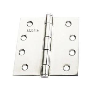 Austyle 100 x 100 x 2.5mm Polished 304 Grade Stainless Steel Fire Rated Fixed Pin Hinge