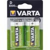 Varta 3000mAh D Rechargeable Batteries - 2 Pack