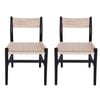 Sk Designer Living | Pack Of 2 | Replica Hans Wegner Ch36 Chair - Black & Natural