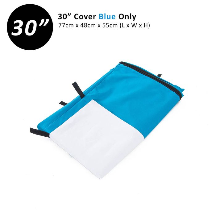 30in Cover for Wire Dog Cage - BLUE - Blue | Fabric | 77.5 x 48.5 x 55.5cm (L x W x H)