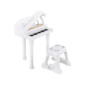 Costway 31-key Kids Electronic Grand Piano Set, White