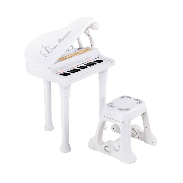 Costway 31-Key Kids Electronic Grand Piano Set, White