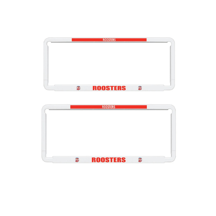 2x OFFICIAL NRL Sydney Roosters Car Number Plate Frame Cover Surround
