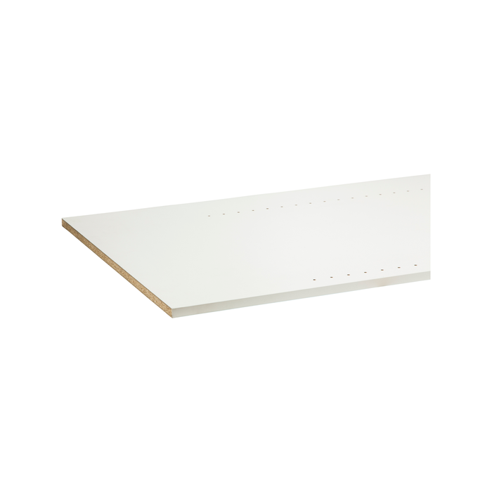 CUSTOMpine Carcass DS Shelving System 32 Half Drilled 16mm 2400 x 595mm Matt White STD Particleboard 