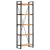 vidaXL Solid Acacia Wood 5-Tier Bookcase 60cm Standing Shelf Book Cabinet