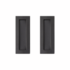 Delf 125mm Matte Black Square Flush Pull - 2 Pack