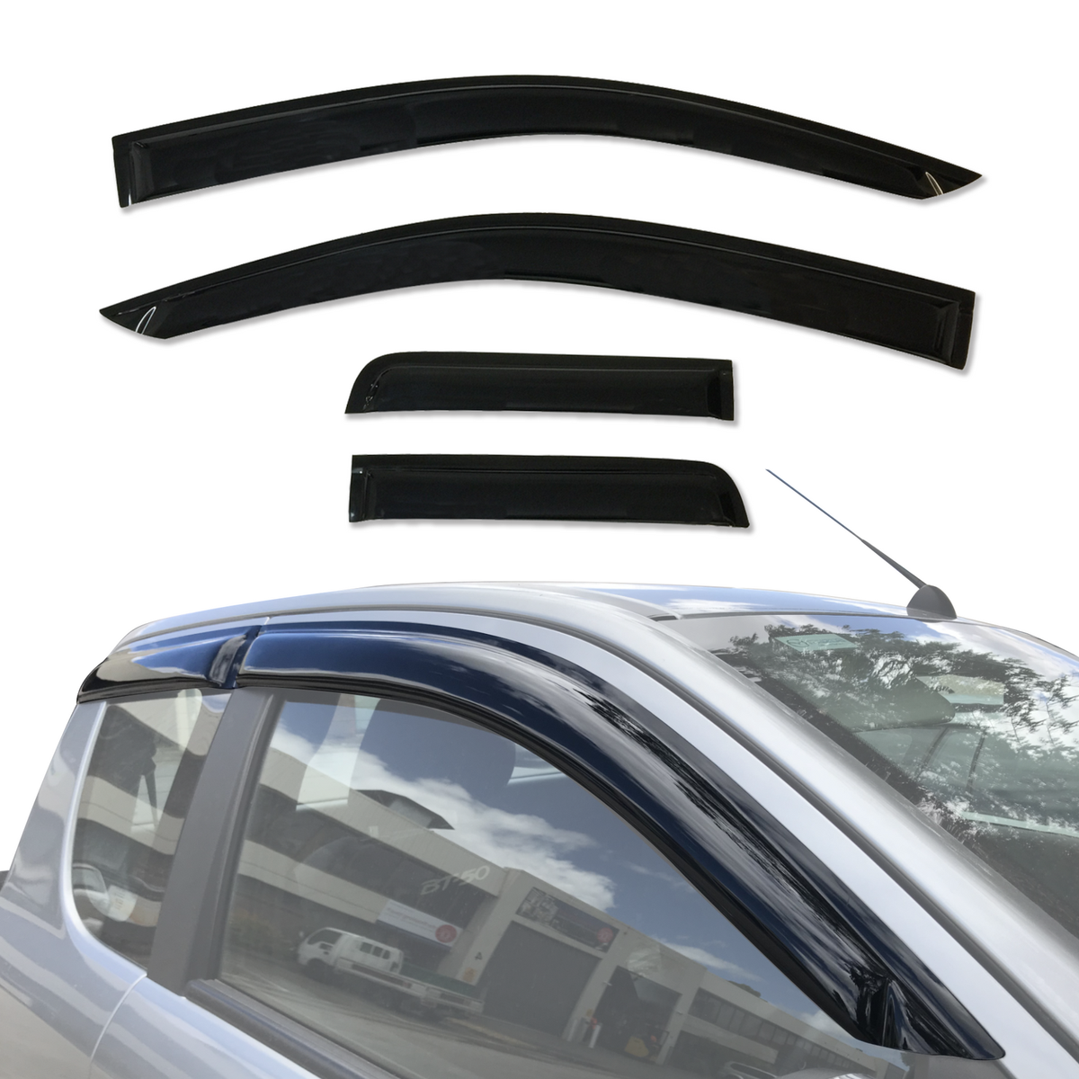 AUSGO Weather Shields for Ford Ranger PX PX2 PX3 Extra Cab 2011-2022 ...
