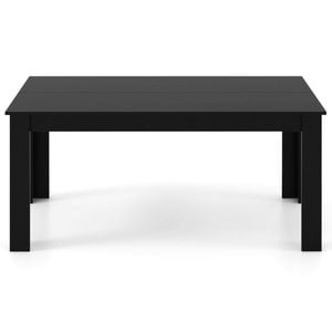 Costway 1.6m Dining Table Wooden Kitchen Table Home Office Black