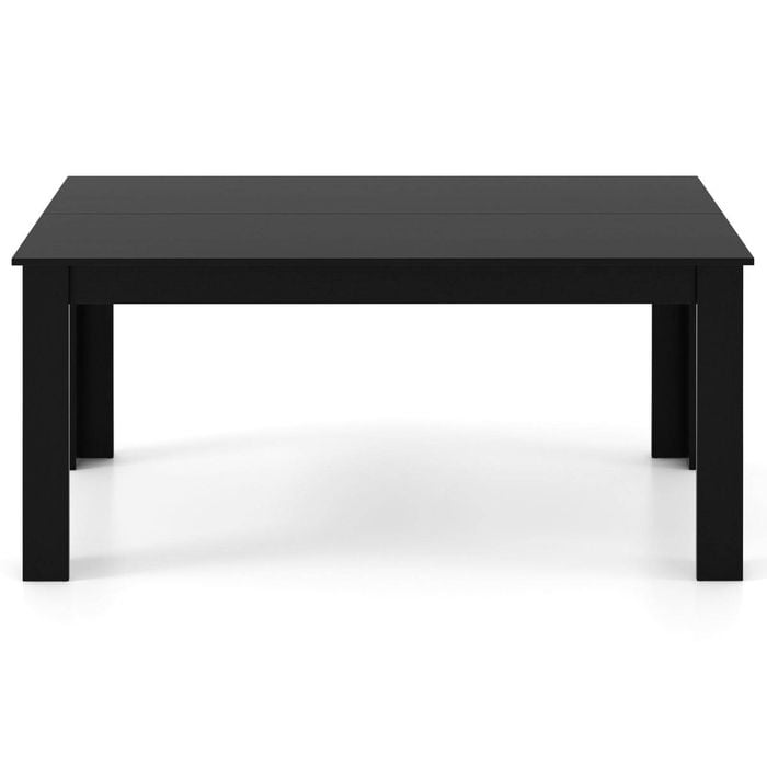Costway 1.6m Dining Table Wooden Kitchen Table Home Office Black