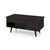 Costway Lift-Top Coffe Table Wooden Coffee Table Hidden Storage Cabinet Black
