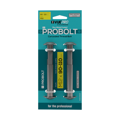 VUEPRO M12 90 - 110mm Heavy Duty Concealed Thread Bolt Probolt - 2 Pack ...