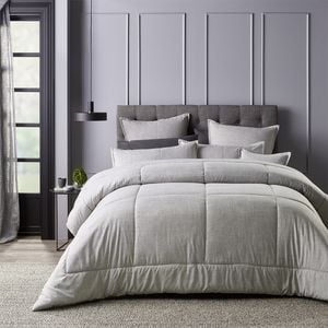 Maynard Comforter Grey Super King Bed With Pillowcase