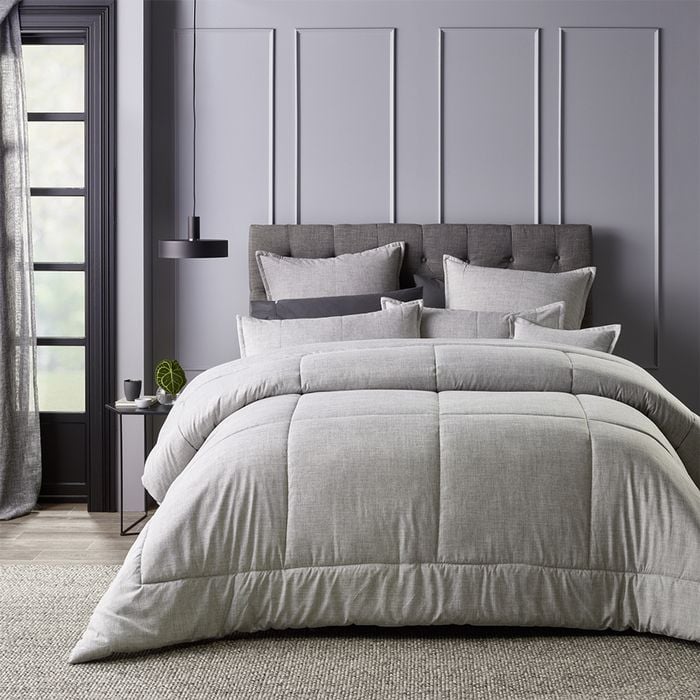 Maynard Comforter Grey Super King Bed With Pillowcase