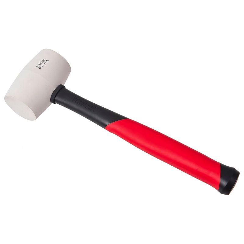 16oz 450g White Fibreglass Rubber Mallet