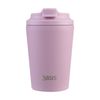 Oasis Ceramic Stainless Steel Coffee Cup Double Wall Insulated Blush 360ml