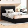 Alfordson Bed Frame Single Gas Lift Storage Black
