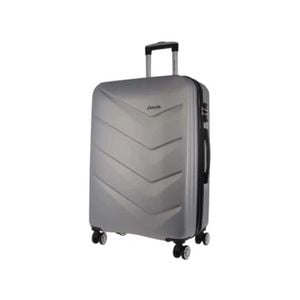 Pierre Cardin Hard Shell 4 Wheel Suitcase - Large - Silver - Expandable