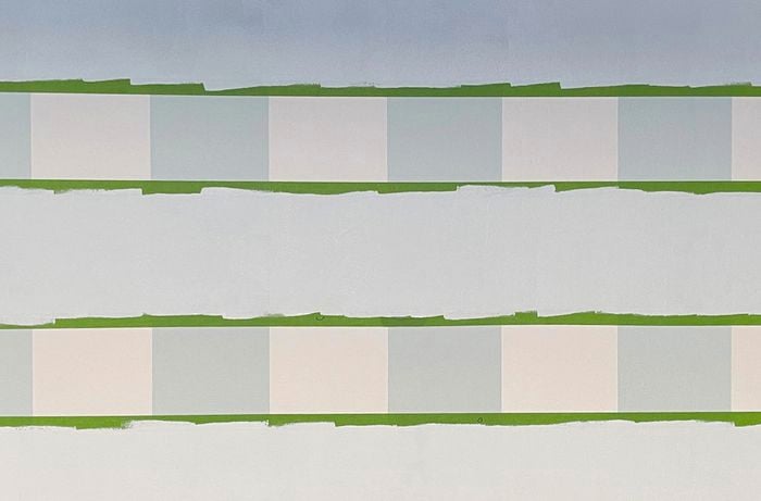 Finished horizontal stripes.
