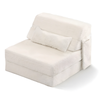 Alston Folding Fur Sofa Bed Convertible Boneless Single Chaise Lounge and Futon