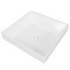 New England Joinery 400mm White Gloss Arcade Basin