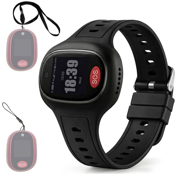 Equipmed 4g Fall Detection Alarm Watch/pendant With Gps & Sos Emergency Button, For Seniors, Location Tracking, 2-way Calling