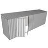 Build-A-Shed 1.2 x 6.0 x 2.0m Skillion Double Hinged Side Doors Shed - Zinc
