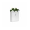 Olg Tempo Tambour Cabinet Narrow Standard With Planter White W900mm X D450mm X H1220mm