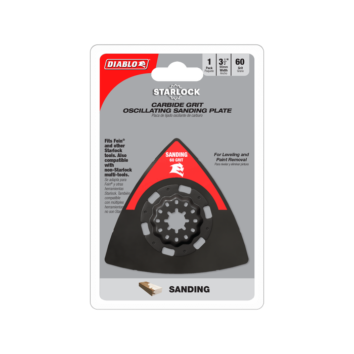 Diablo 90mm 60 Grit Starlock Carbide Multi-Tool Sanding Plate 