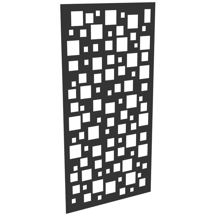 ProtectorAl 300-1200 x 1201-2400mm Dark Charcoal/Gloss White Squares Unframed Composite Deco Panel