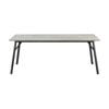 Supreme 200cm Dining Table Faux Marble Melamine Top Stone Grey