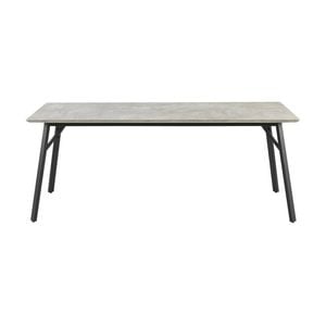 Supreme 200cm Dining Table Faux Marble Melamine Top Stone Grey