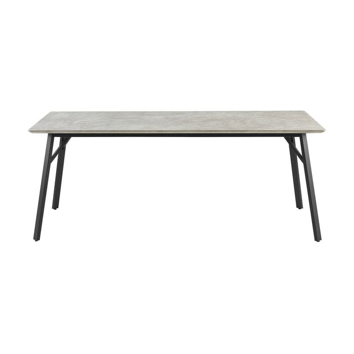 Supreme 200cm Dining Table Faux Marble Melamine Top Stone Grey