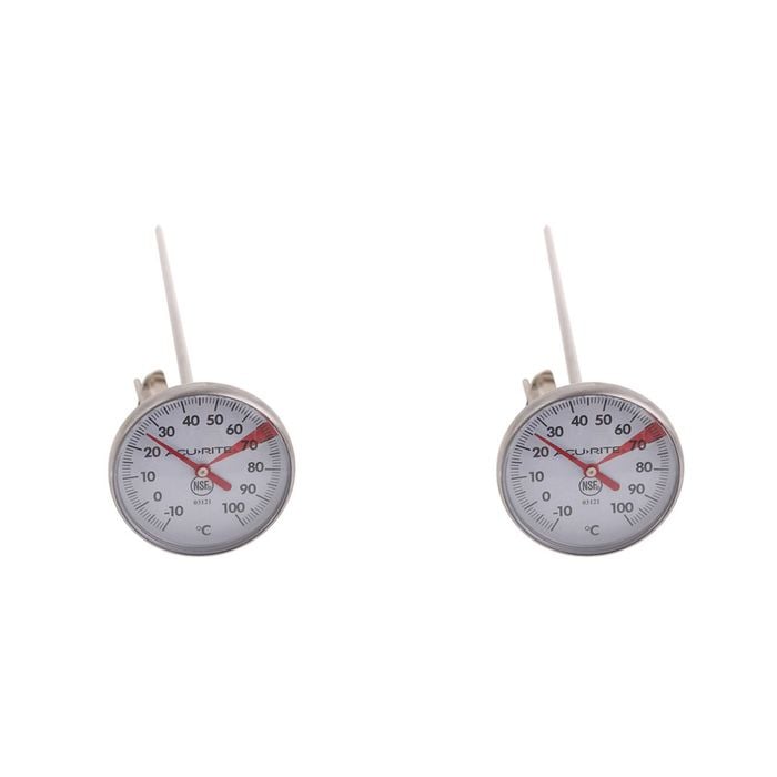 2x Acurite Large Frothing Thermometer 4cm Dia. Dial Home Kitchen Cooking Utensil