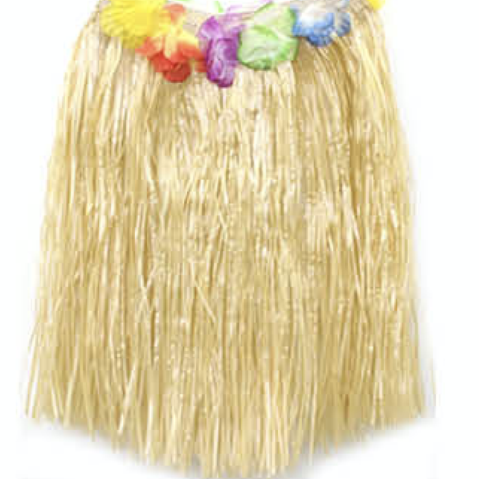 40cm HAWAIIAN HULA SKIRT Tropical Costume Dress Lei Grass Flower Party Adult Natural