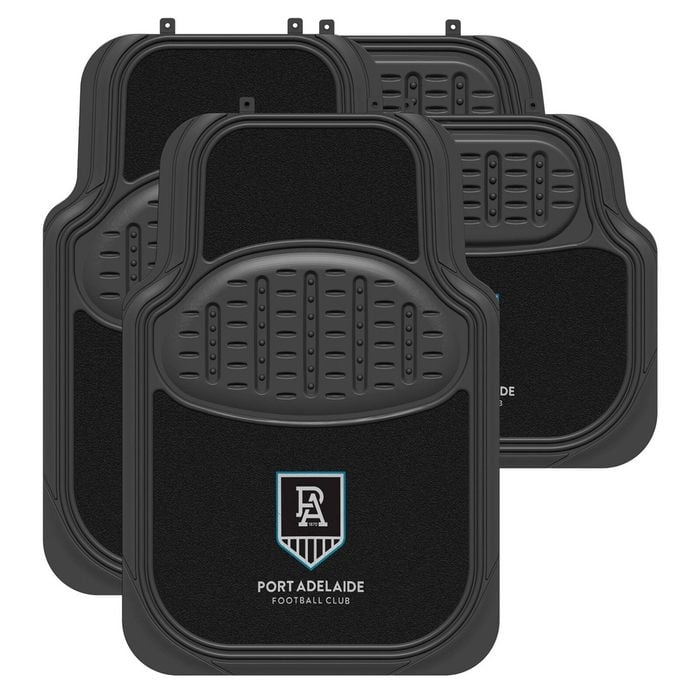 Port Adelaide Power Official Afl Rubber Car Floor Mats Universal Carpet