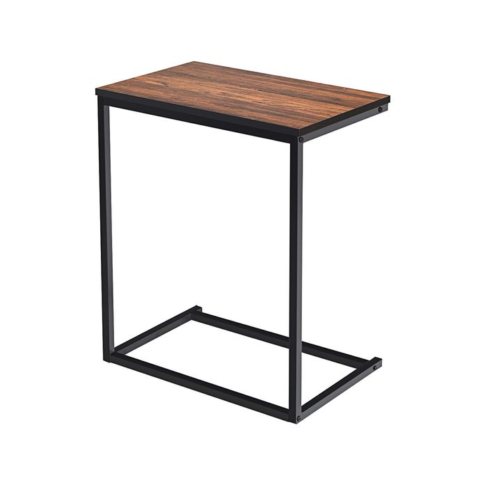 Costway C-Shape Side End Table Wood Bedside Coffee Table Nightstand Sofa Living Office Bedroom