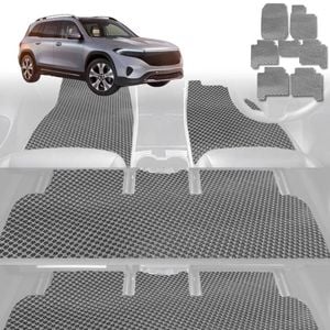 6D Diamond Car Floor Mats for Mercedes-Benz EQA SUV 2021-Current-Ultimate Set-Grey-Outback GT