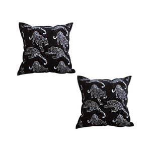 SOGA 2X 45cm Black Leopard Throw Pillows